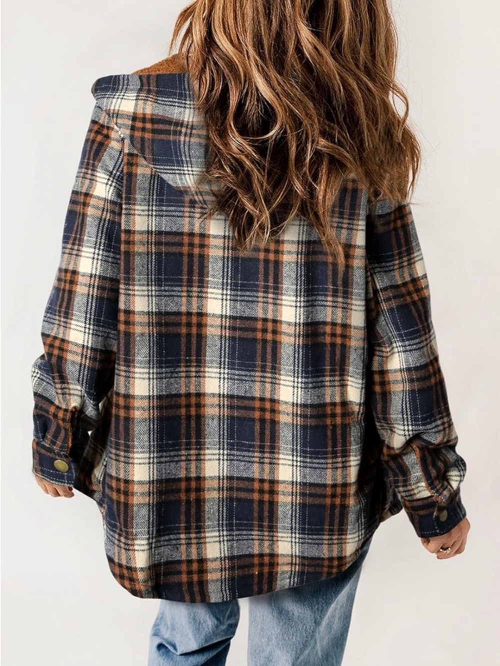Dokotoo Womens Plaid Shacket, Size 2XL, Like New - Picture 3 of 7